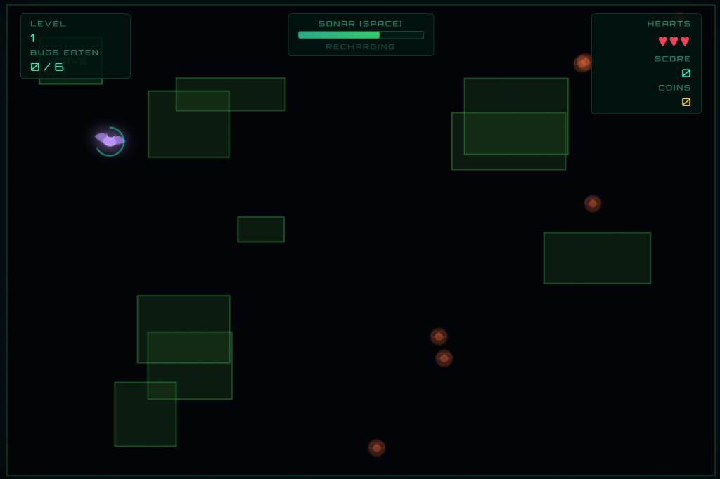 A bat uses its animal sense in a video game.